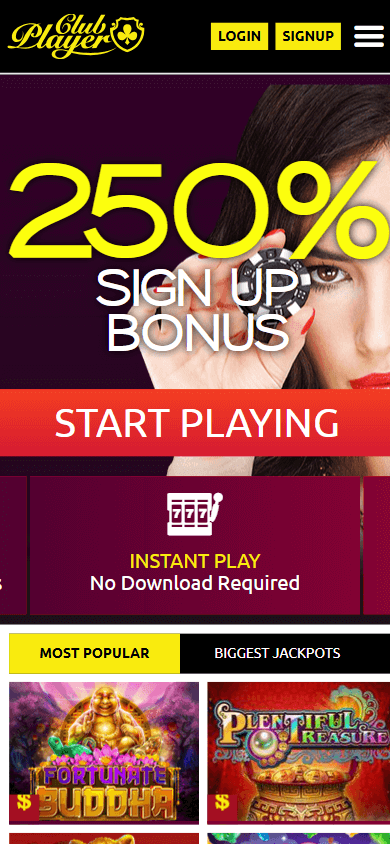 Club Player Casino Mobile screenshot